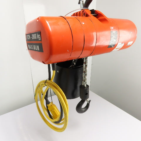 CM Lodestar Model RRS 2Ton 4000LB Electric Chain Hoist 20'Lift 16FPM 230/460 3Ph