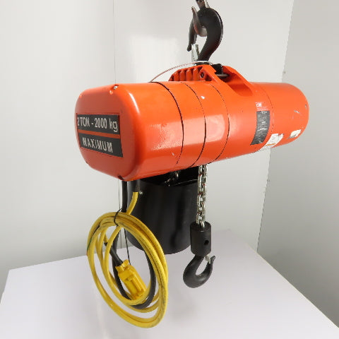 CM Lodestar Model RRS 2Ton 4000LB Electric Chain Hoist 20'Lift 16FPM 230/460 3Ph