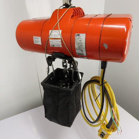 CM Lodestar Model RRS 2Ton 4000LB Electric Chain Hoist 20'Lift 16FPM 230/460 3Ph