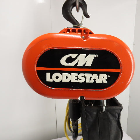 CM Lodestar Model RRS 2Ton 4000LB Electric Chain Hoist 20'Lift 16FPM 230/460 3Ph