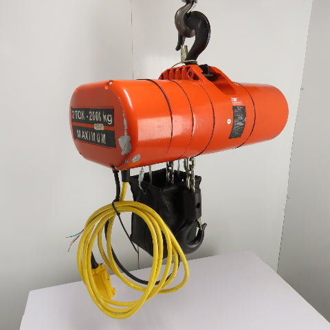 CM Lodestar Model RRS 2Ton 4000LB Electric Chain Hoist 20'Lift 16FPM 230/460 3Ph
