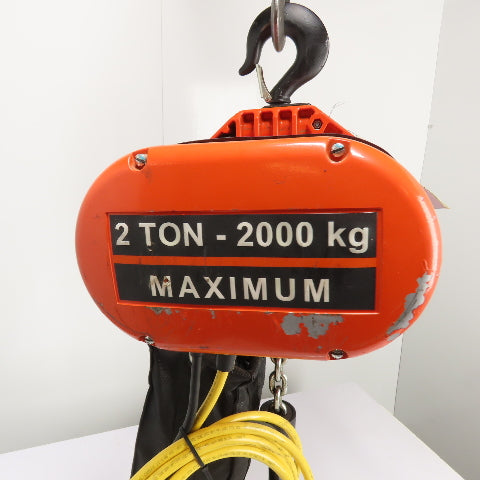 CM Lodestar Model RRS 2Ton 4000LB Electric Chain Hoist 20'Lift 16FPM 230/460 3Ph
