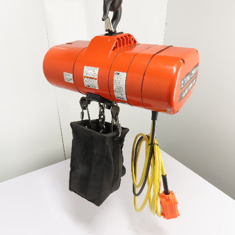 CM Lodestar Model RRS 2Ton 4000LB Electric Chain Hoist 20'Lift 16FPM 230/460 3Ph