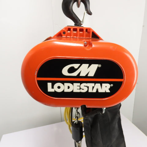 CM Lodestar Model RRS 2Ton 4000LB Electric Chain Hoist 20'Lift 16FPM 230/460 3Ph
