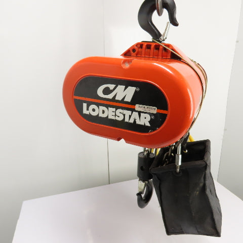 CM Lodestar Model RRS 2Ton 4000LB Electric Chain Hoist 20'Lift 16FPM 230/460 3Ph