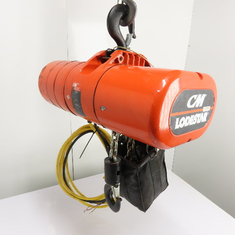CM Lodestar Model RRS 2Ton 4000LB Electric Chain Hoist 20'Lift 16FPM 230/460 3Ph