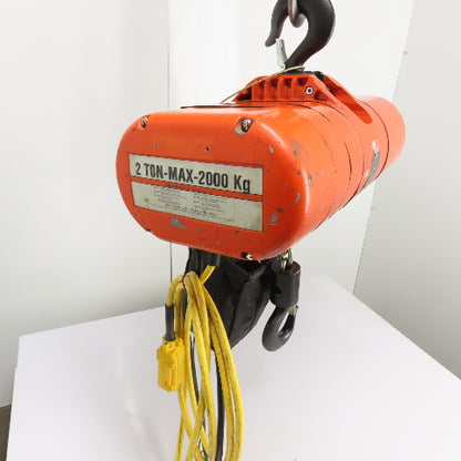 CM Lodestar Model RRS 2Ton 4000LB Electric Chain Hoist 20'Lift 16FPM 230/460 3Ph