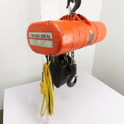 CM Lodestar Model RRS 2Ton 4000LB Electric Chain Hoist 20'Lift 16FPM 230/460 3Ph