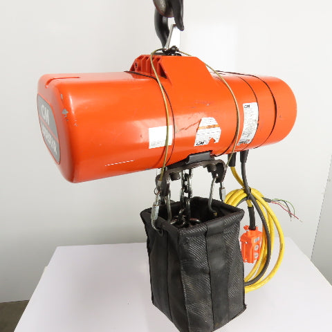 CM Lodestar Model RRS 2Ton 4000LB Electric Chain Hoist 20'Lift 16FPM 230/460 3Ph