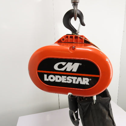 CM Lodestar Model RRS 2Ton 4000LB Electric Chain Hoist 20'Lift 16FPM 230/460 3Ph