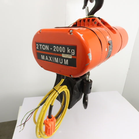 CM Lodestar Model RRS 2Ton 4000LB Electric Chain Hoist 20'Lift 16FPM 230/460 3Ph