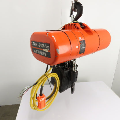 CM Lodestar Model RRS 2Ton 4000LB Electric Chain Hoist 20'Lift 16FPM 230/460 3Ph