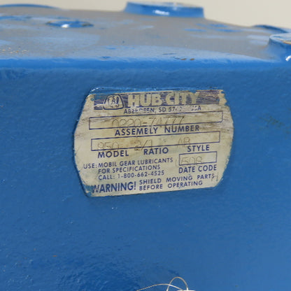 Hub City 0220-74777 Model 850 Bevel Gear Drive Reducer 2:1 Ratio