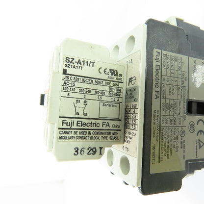 Fuji Electric SC-E04 Magnetic Contactor 110/120V Coil 25A 600V 3Ph W/ SZ-A11/T