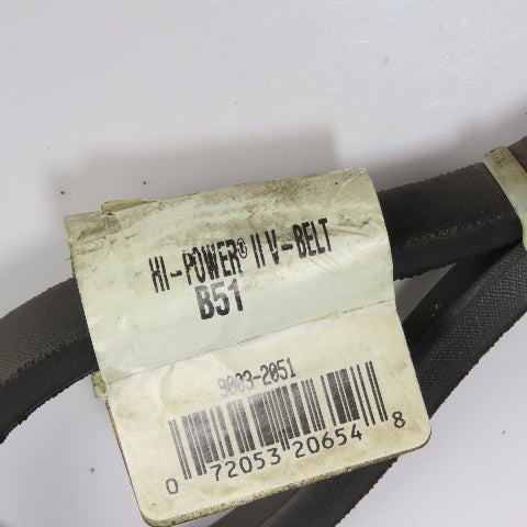 Gates B51 Hi-Power II V-Belt 21/32" x 54" Lot of 3