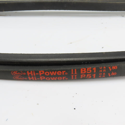 Gates B51 Hi-Power II V-Belt 21/32" x 54" Lot of 3
