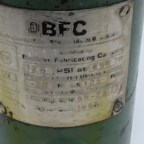 Buckeye Fabricating Company 1-1/2 Gallon Pressure Vessel Tank 125 PSI at 650°F
