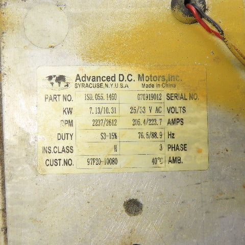 1SD.055.1460 3ph 25/33V Electric Motor W/ Parker 567-9-3359400082 Pump