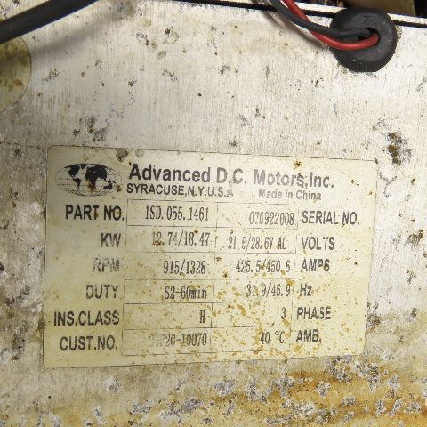 Advanced D.C. Motors 1SD.055.1461 Motor 21.5/28.6VAC 3Ph From Caterpillar E5000