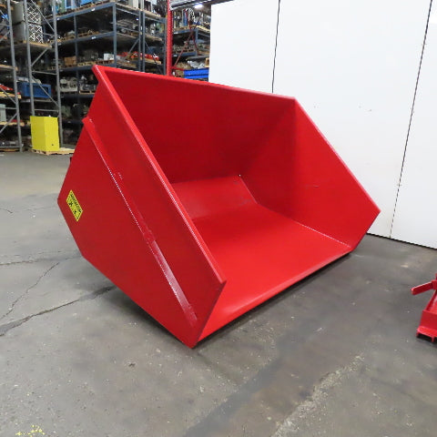 Wright 5 Cubic Yard Self Dumping Trash Scrap Hopper 96" x 63" x 42" ID