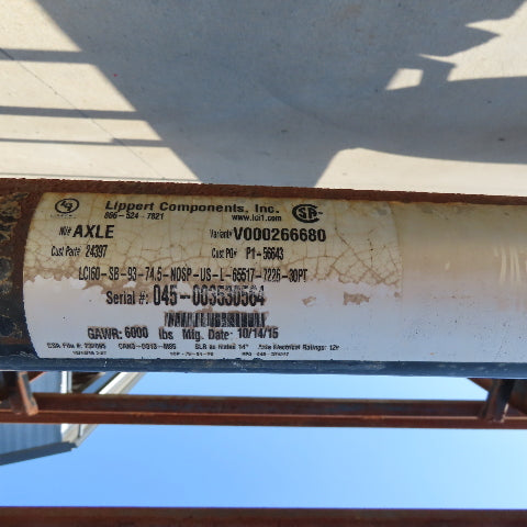 102" x 28' Long 6000# LCI Two Axle Bare Trailer Chassis 10,000Lbs GTW 2.5" Ball