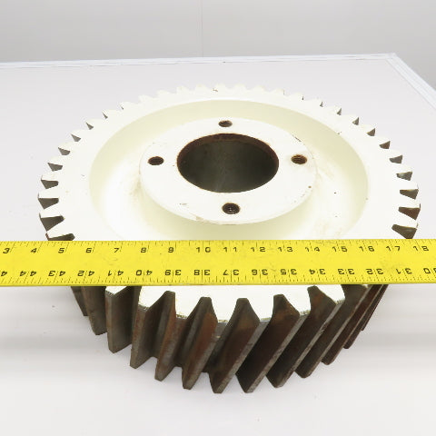 Paper Mill Dryer Drive Gear Right Hand Helical Gear 17-1/2" x 6" W 41T