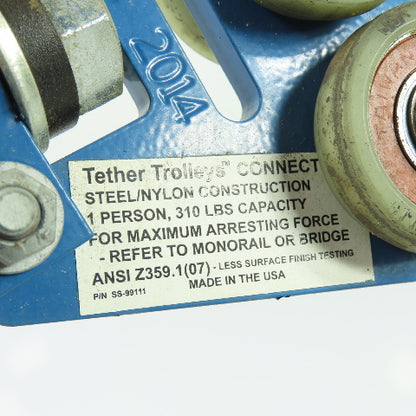 Gorbel SS-99111 Fall Protection Tether Trolley 310LB Capacity