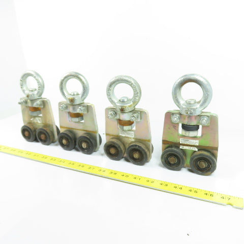 Metreel Safetrack Type 400-600 Fall Arrest Rigid Rail Rotating Trolley Lot of 4