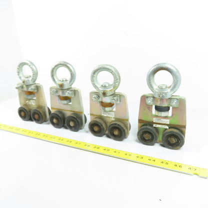 Metreel Safetrack Type 400-600 Fall Arrest Rigid Rail Rotating Trolley Lot of 4