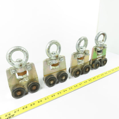 Metreel Safetrack Type 400-600 Fall Arrest Rigid Rail Rotating Trolley Lot of 4