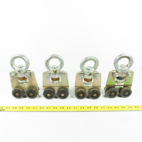 Metreel Safetrack Type 400-600 Fall Arrest Rigid Rail Rotating Trolley Lot of 4