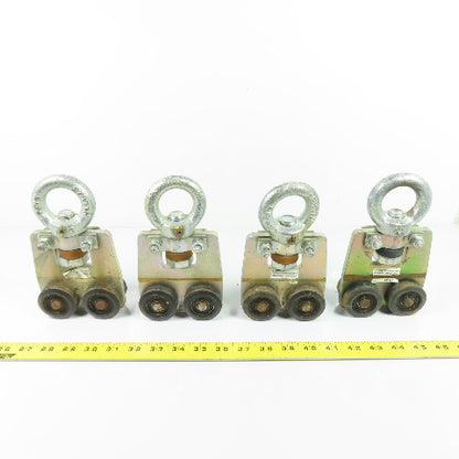 Metreel Safetrack Type 400-600 Fall Arrest Rigid Rail Rotating Trolley Lot of 4