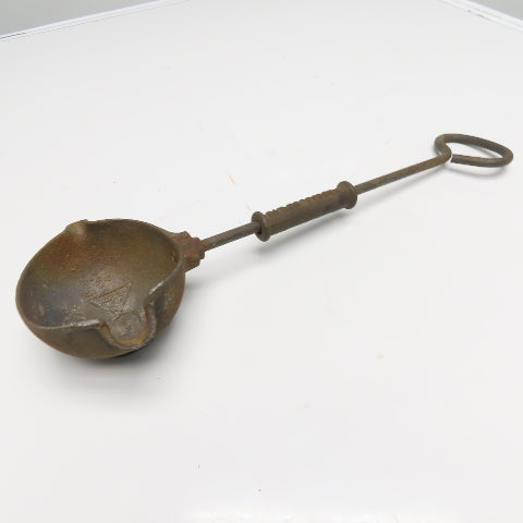Rowell 5" Antique Metal Casting Ladle 16" Handle 22" OAL