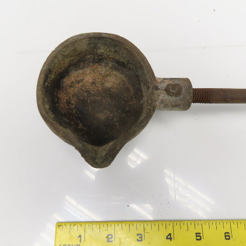 3" Antique Metal Casting Ladle 19" Handle 24" OAL