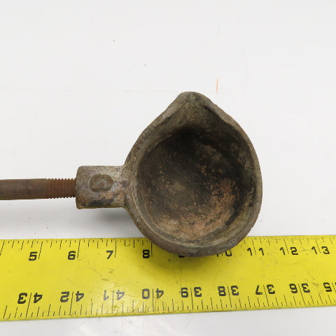 3" Antique Metal Casting Ladle 19" Handle 24" OAL