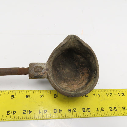3" Antique Metal Casting Ladle 19" Handle 24" OAL