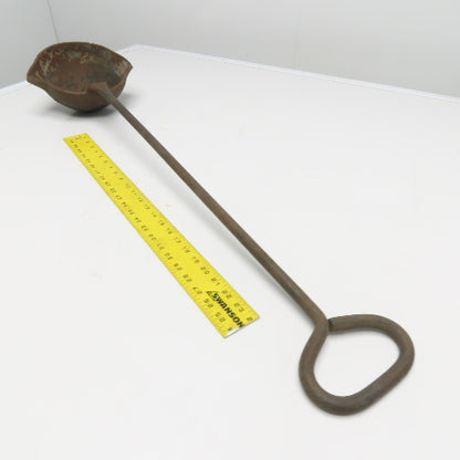 7" Antique Metal Casting Ladle 39" OAL