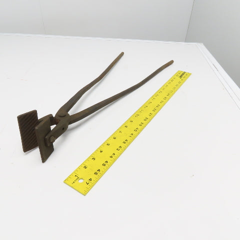 Sheet Metal Blacksmith Bending Pliers Forged Riveted 27" OAL