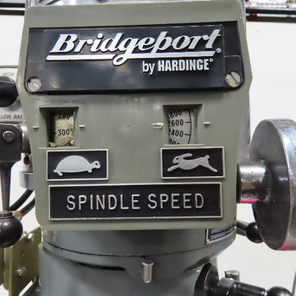 Bridgeport 9" x 48" Knee Milling Machine X-Y DRO Maxi Torque Power Draw Bar