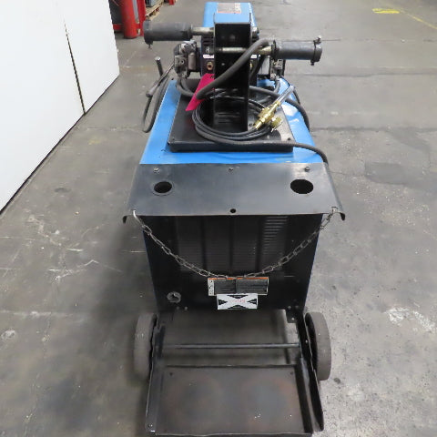 Miller 452 Deltaweld MIG Wire Welder 450A 480V 3Ph D-75S Dual Feeder Wheel Pkg.