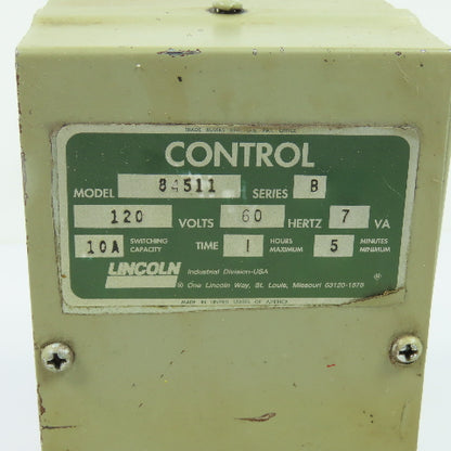 Lincoln 84511 Control Economy Timer 120V 60Hz 7VA 10A