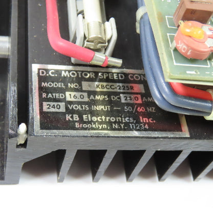KB Electronics KBCC-225R DC Motor Speed Control 240V Input 16.0A DC Rated