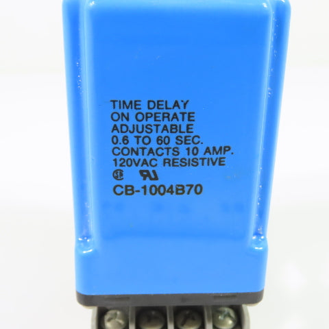 AMF Potter & Brumfield CB-1004B70 Time Delay Relay 0.6 to 60 Sec 10A 120VAC