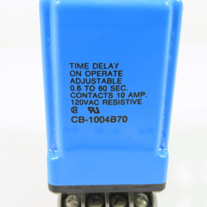 AMF Potter & Brumfield CB-1004B70 Time Delay Relay 0.6 to 60 Sec 10A 120VAC