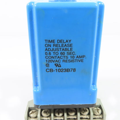 Potter & Brumfield CB-1023B78 Time Delay Relay 120VAC 10A 0.6-60 Sec