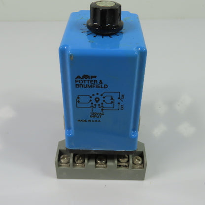 Potter & Brumfield CB-1023B78 Time Delay Relay 120VAC 10A 0.6-60 Sec