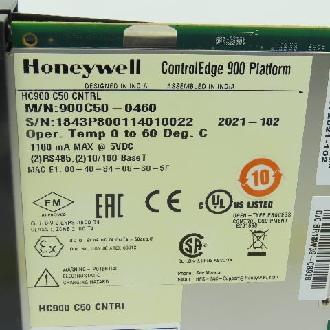 Honeywell 900C50-0460 ControlEdge 900 Platform HC900 C50 CNTRL Controller Module