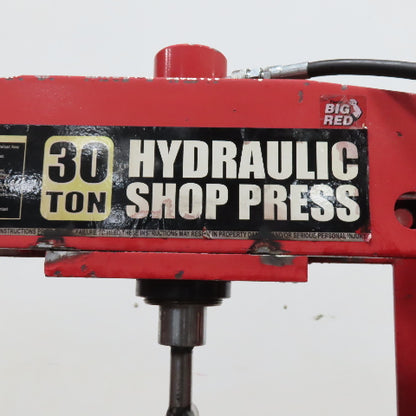 Big Red 30 Ton Manual H Frame Hydraulic Shop Press 6" Stroke
