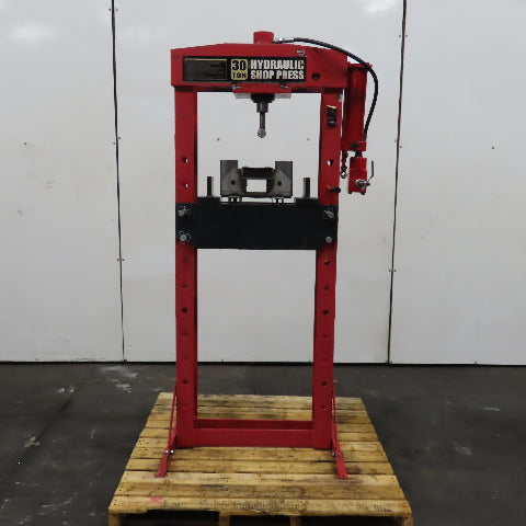 Big Red 30 Ton Manual H Frame Hydraulic Shop Press 6" Stroke