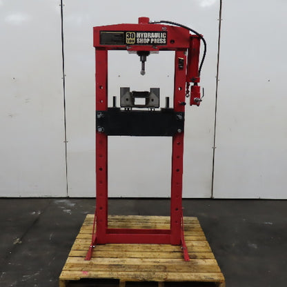 Big Red 30 Ton Manual H Frame Hydraulic Shop Press 6" Stroke